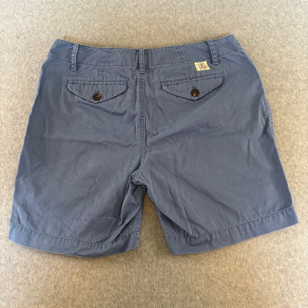 Lauren Ralph Lauren Blue Chino Shorts Womens 4P Petite Cotton Twill Preppy LRL - Picture 2 of 6